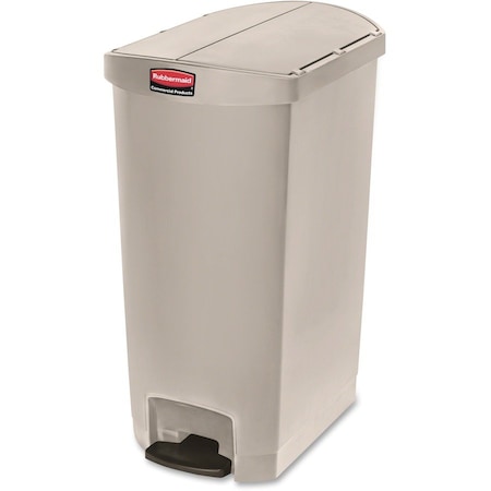 Rubbermaid Commercial Slim Jim Stepon, 18Gal, 15-1/5"x22-1/2"x32-1/5", Beige RCP1883551